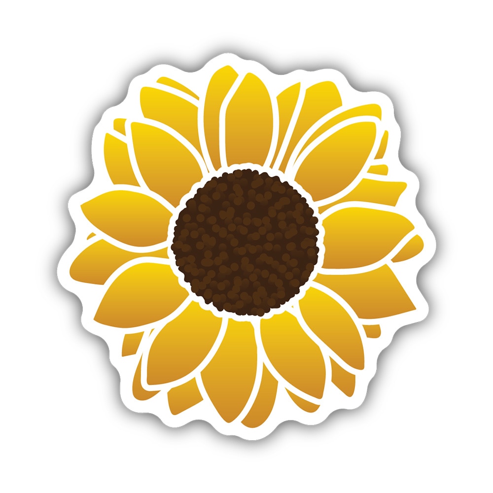 Stickers Northwest, 3", Sticker, Sunflower